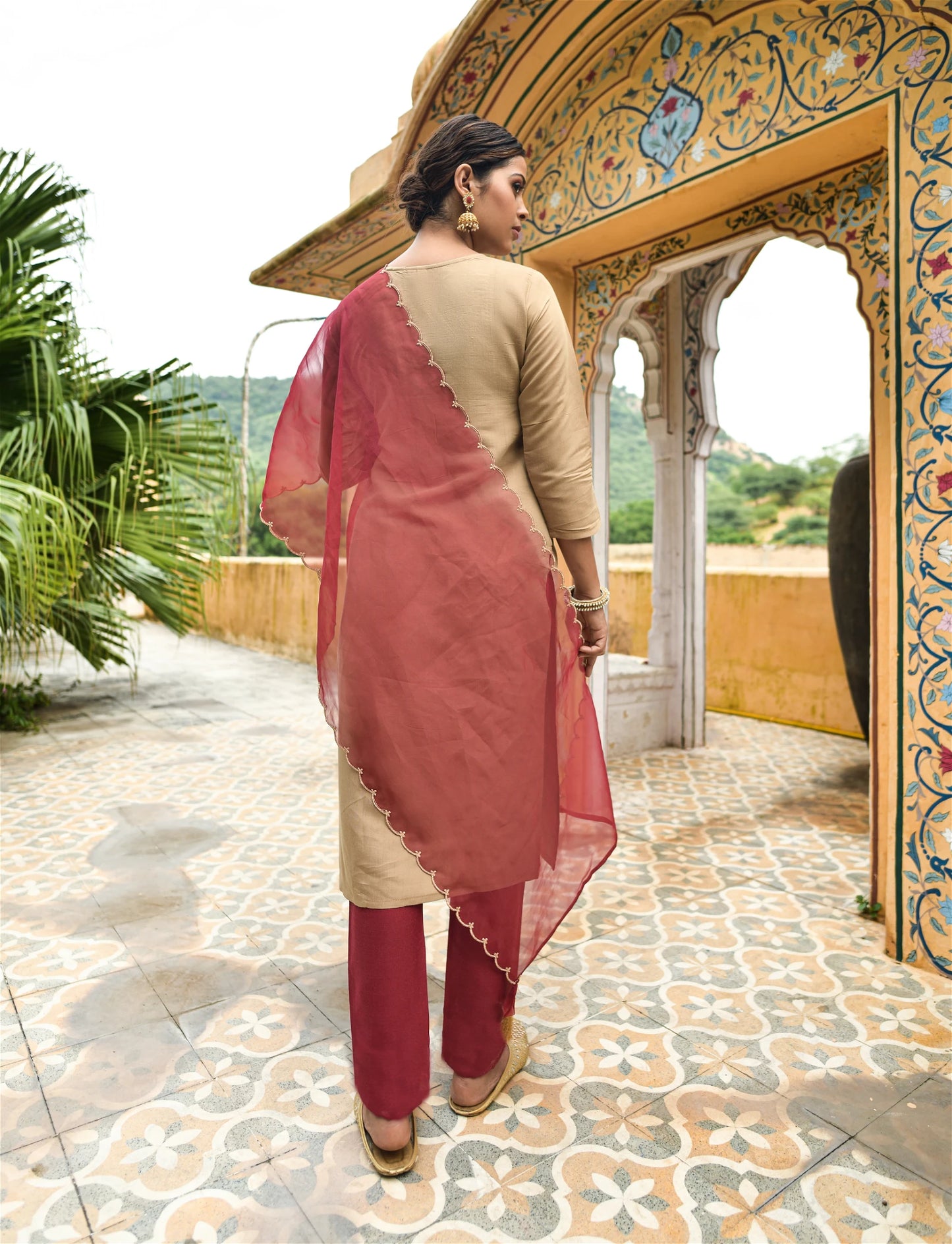 Chiku Party Wear Embroidery Worked Kurta With Pant And Duppata Set
