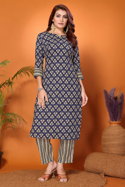 Daily Wear Simple Kurta Set With Bottom for Women