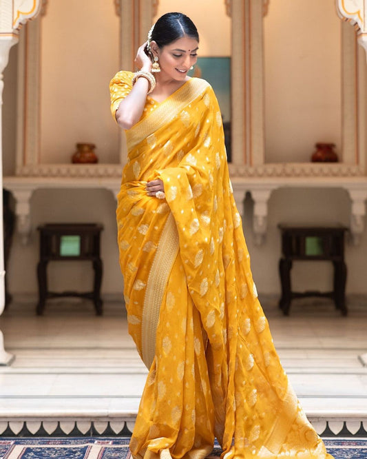 Beautiful Lichi Silk Sarees With Jacquard Work