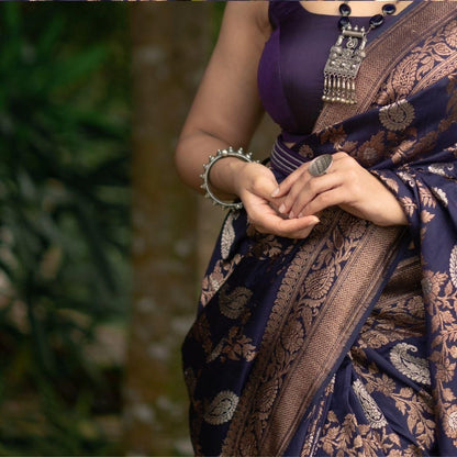 Beautiful Soft Lichi Silk Sarees With Jacquard Work