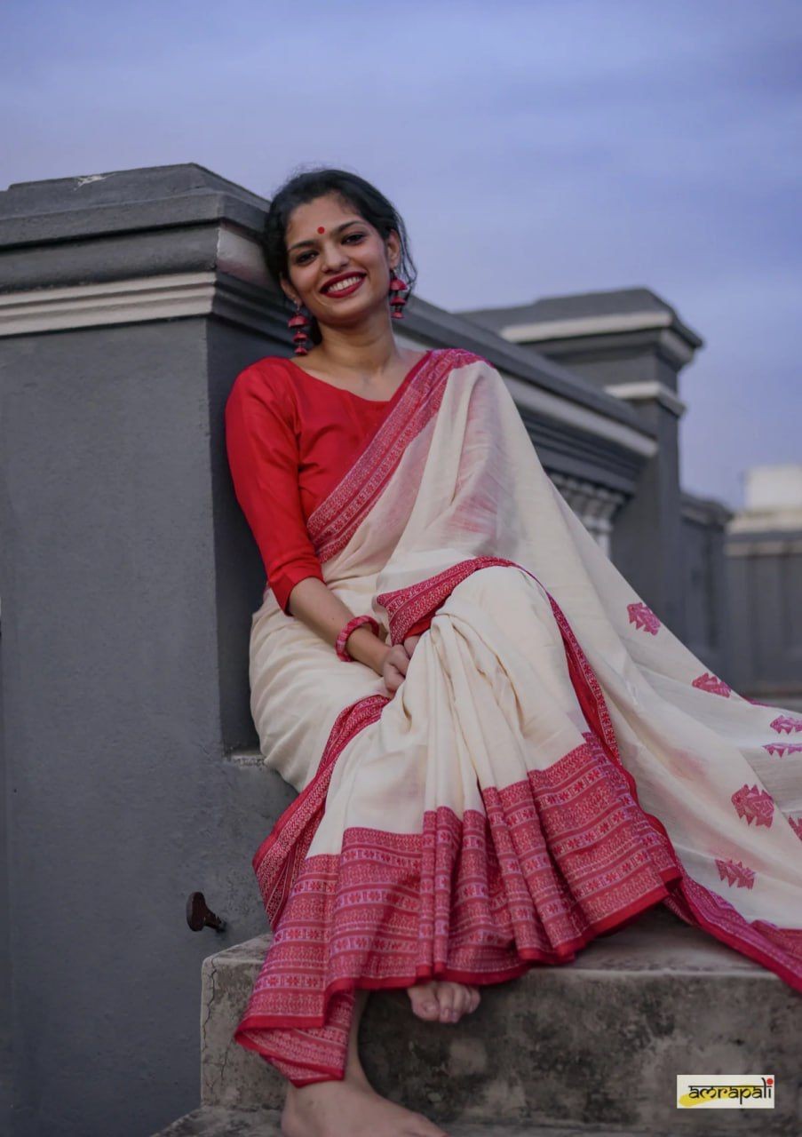 Beautiful Lilan Soft Cotton Sarees With Jacquard Work