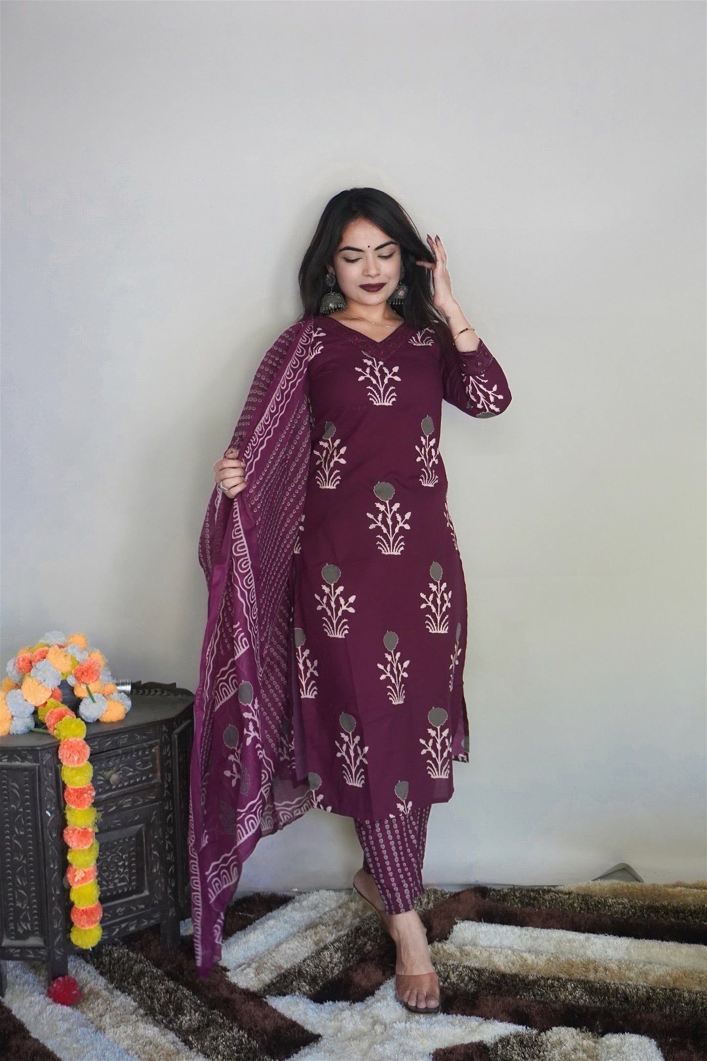 New Beautiful Design Rayon Suit With Bottom And Dupatta