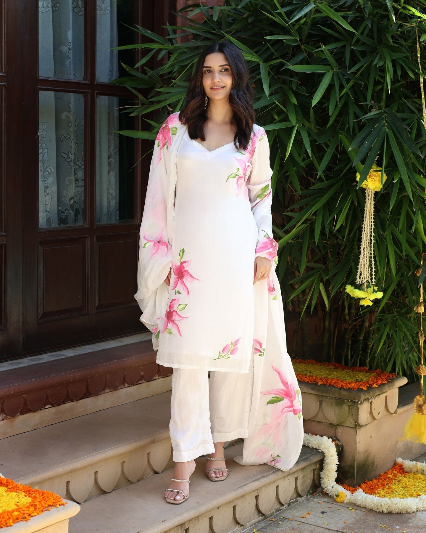 Women Embroidery Pure Tebby Silk Digital Printed kurta And Dupatta With Pant