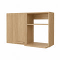 Mobile pensile cucina 90 x 25 x 55 cm in MDF effetto rovere naturale con anta battente e vani aperti